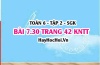 Bài 7.30 trang 42 Toán 6 Tập 2 Kết nối tri thức